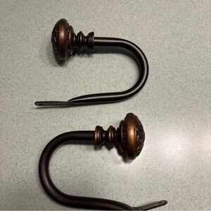 Elegant Doorknob Drapery Hold-backs In Brown Bronze Set of 2